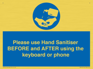Please use Hand Sanitiser BEFORE and AFTER using the keyboard or phone